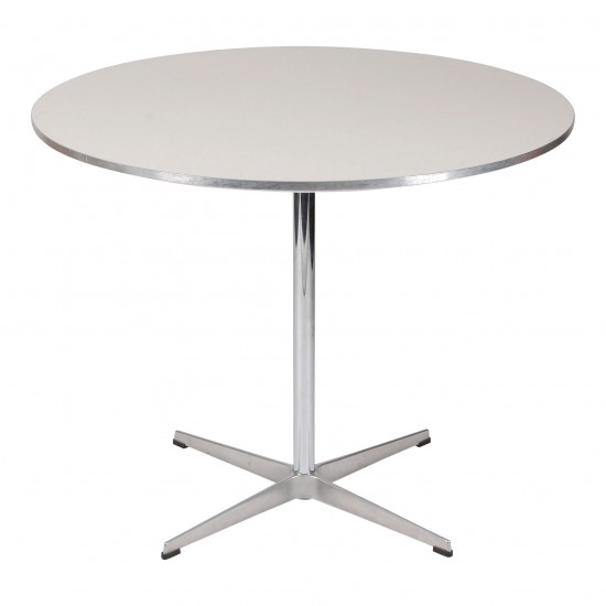 Arne Jacobsen cafebord med hvid laminat 90 cm